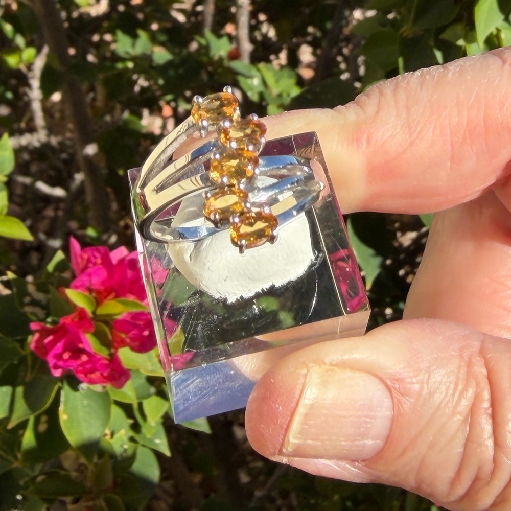Sterling Silver Citrine Ring - Picture 4 of 5
